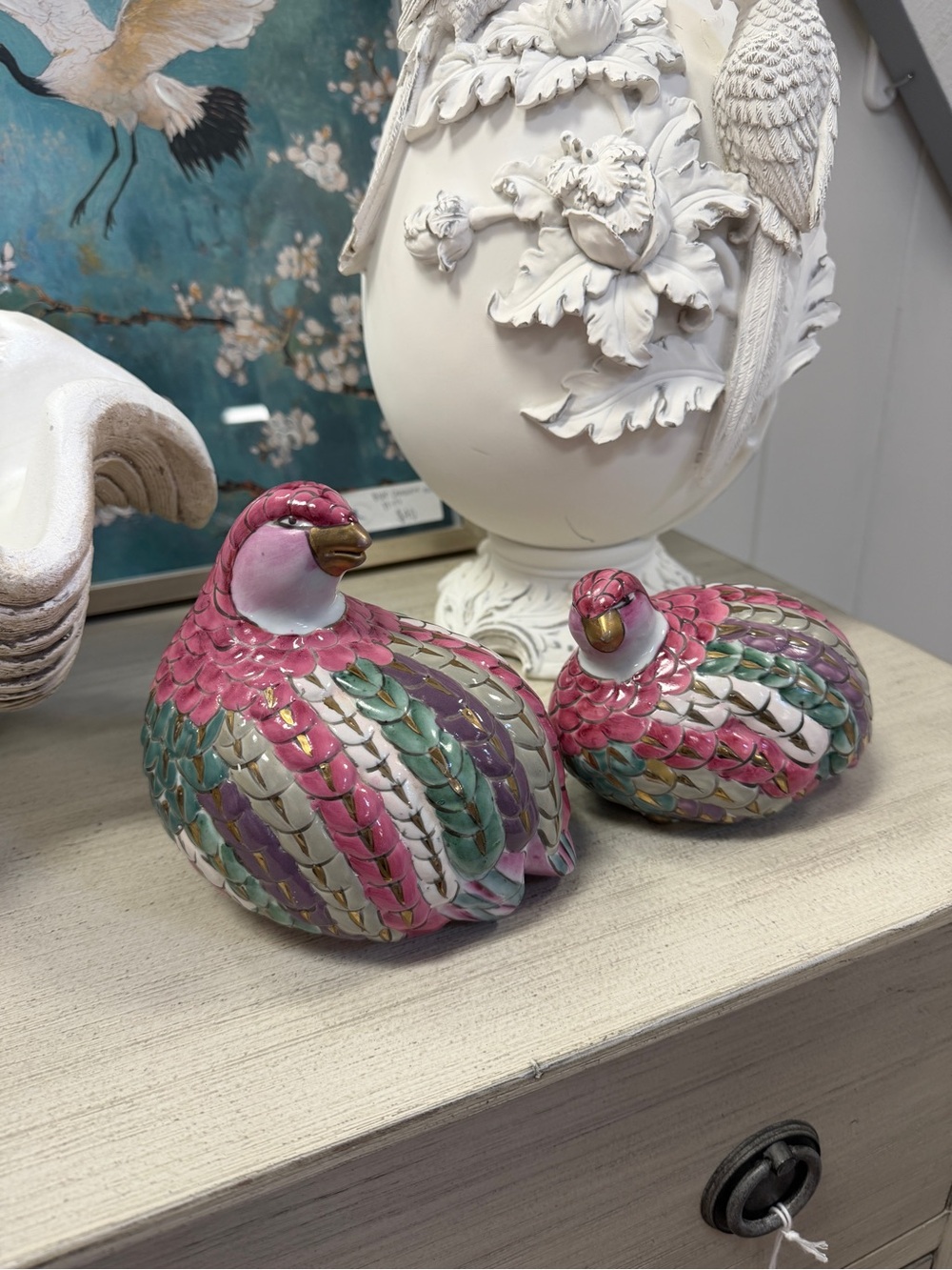 Colorful Ceramic Quail